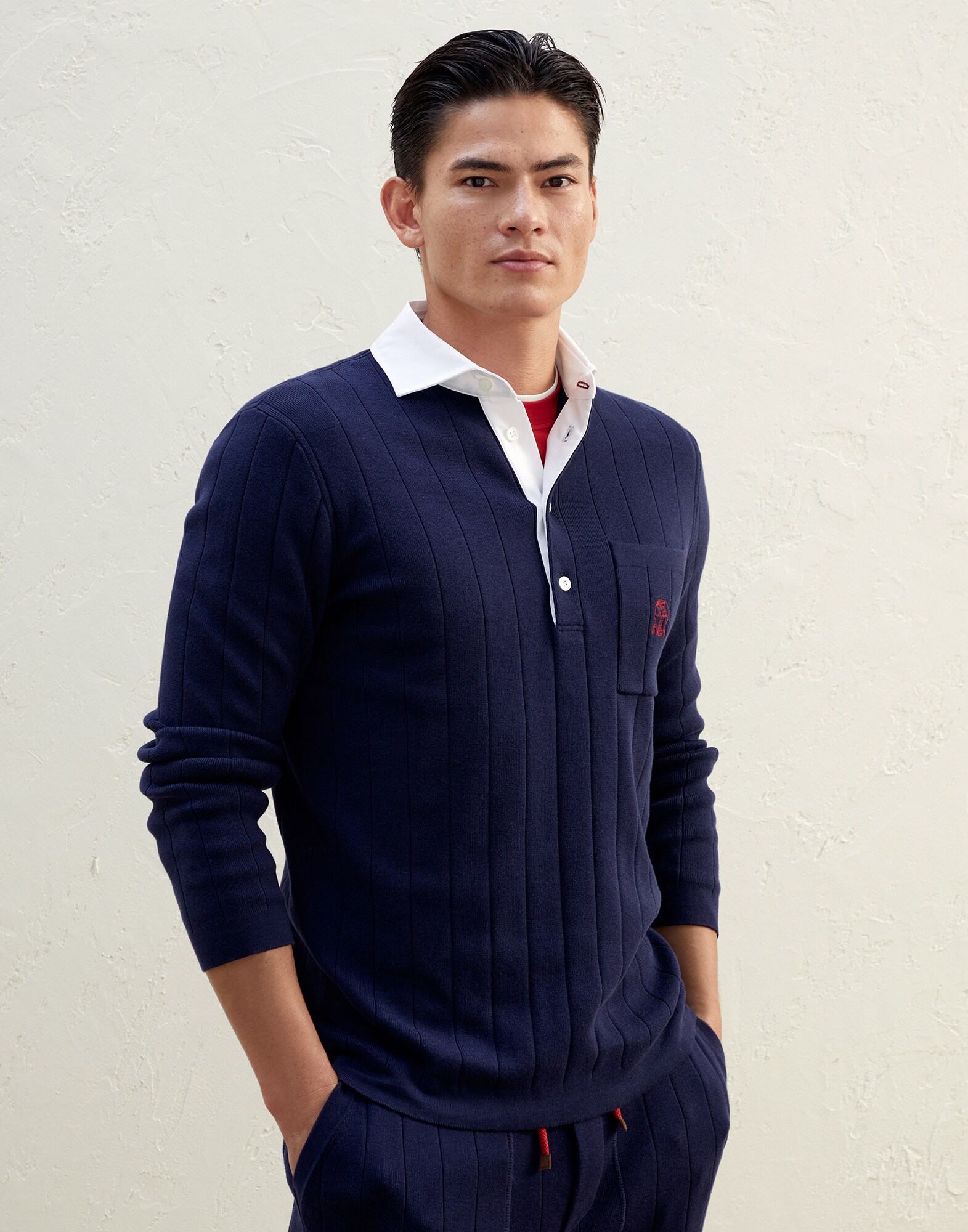 Polo-style sweater