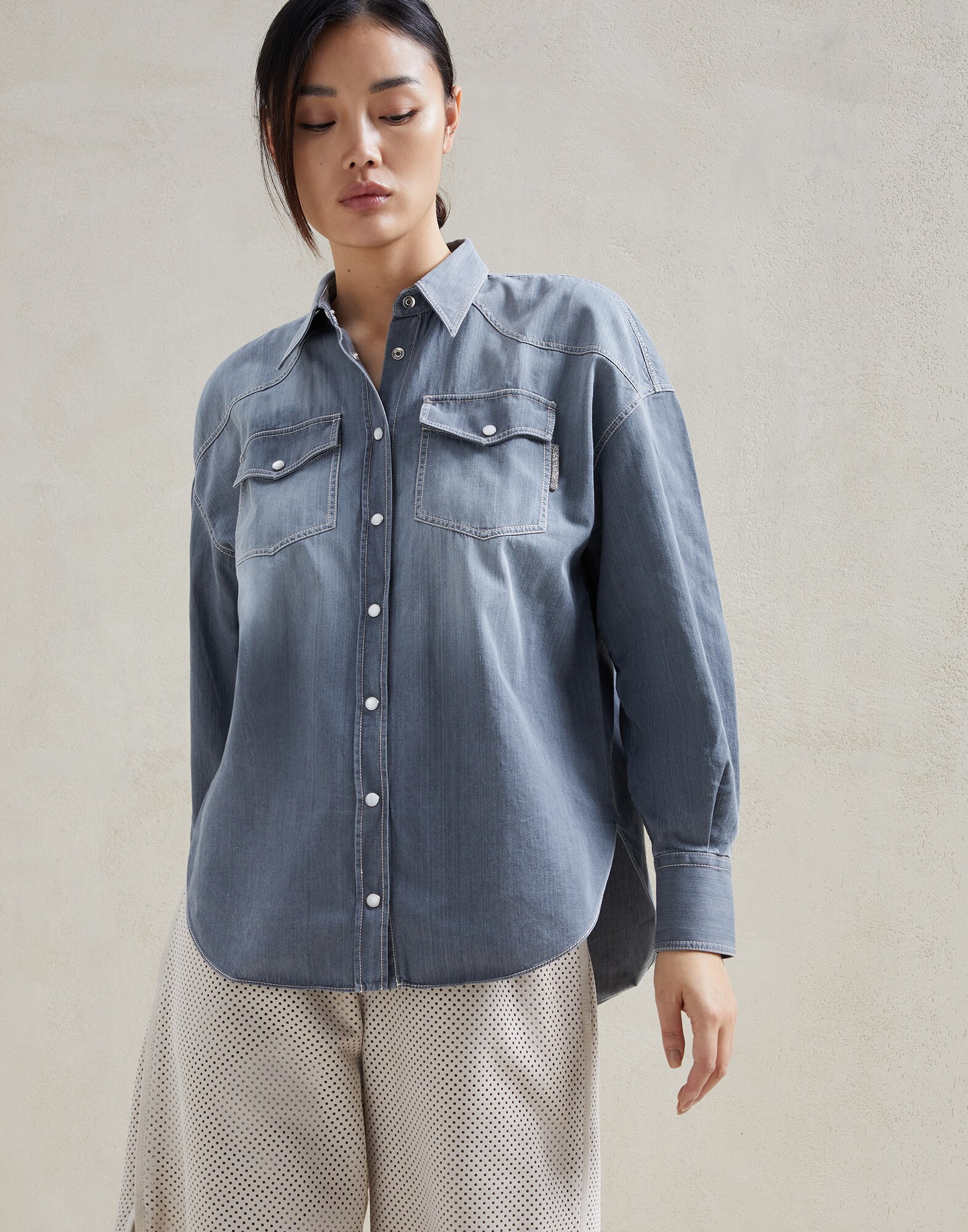 Denim Shirt - Front view