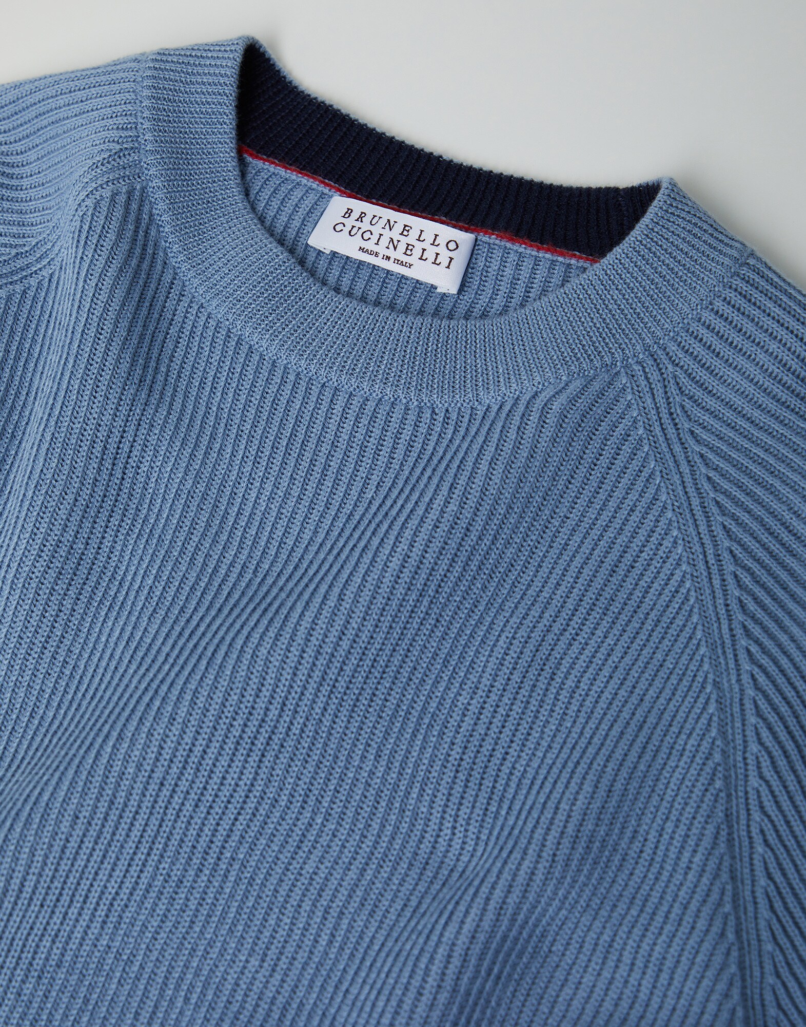 English Rib knit sweater
                            Sky Blue Boy - Brunello Cucinelli
                        