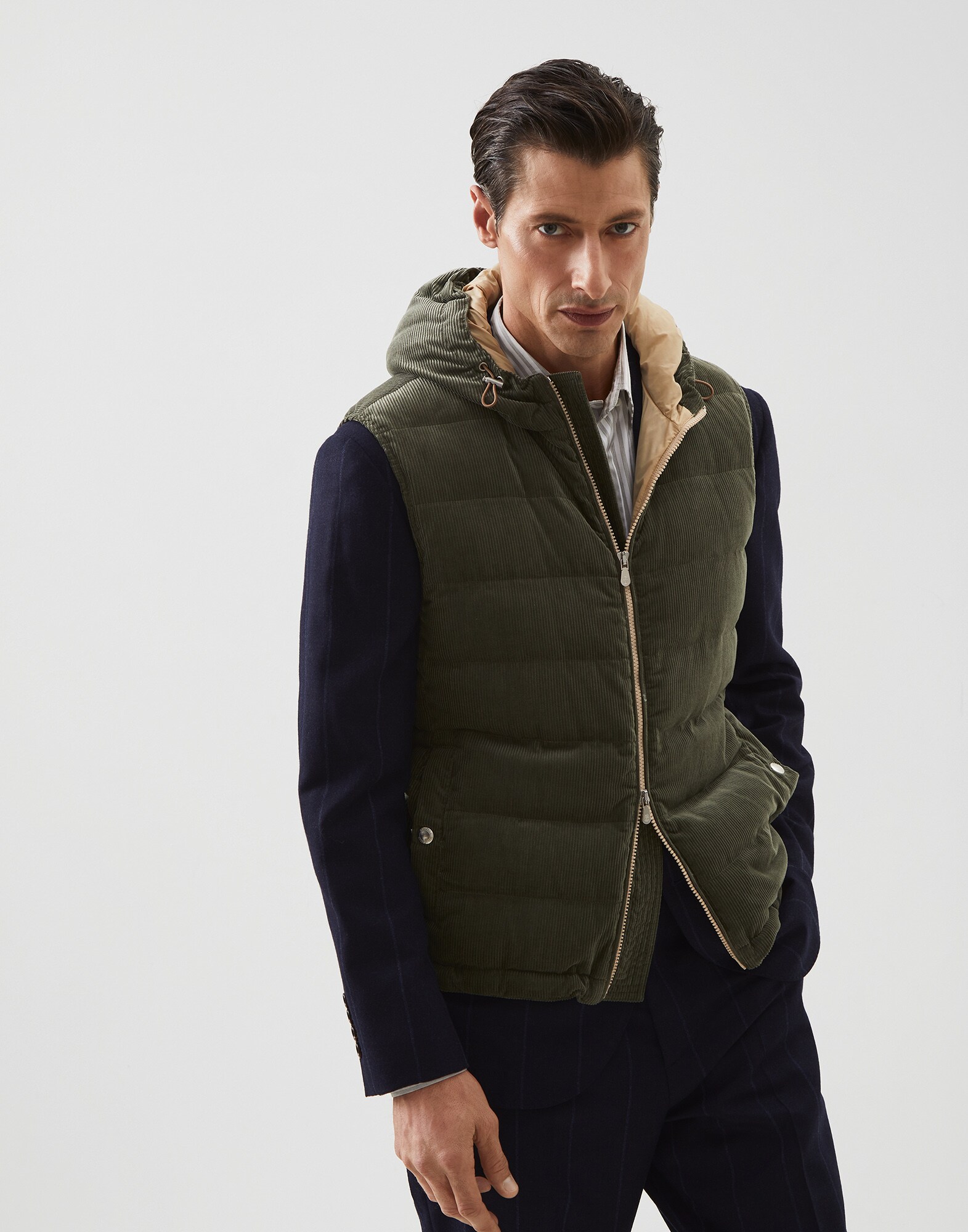 Down Sleeveless Jacket - Front