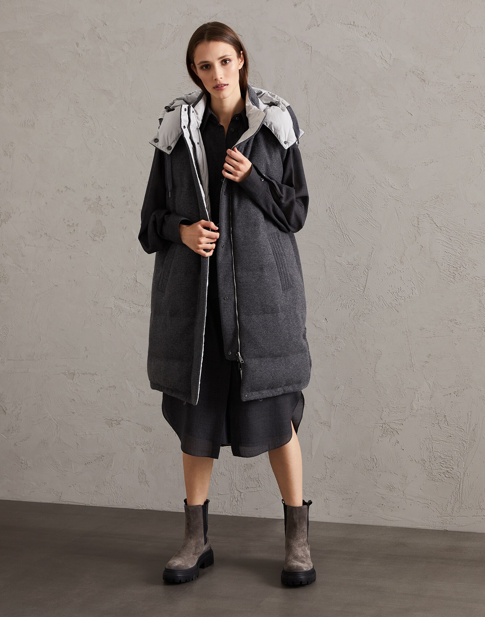 Knit Down Jacket - Front view