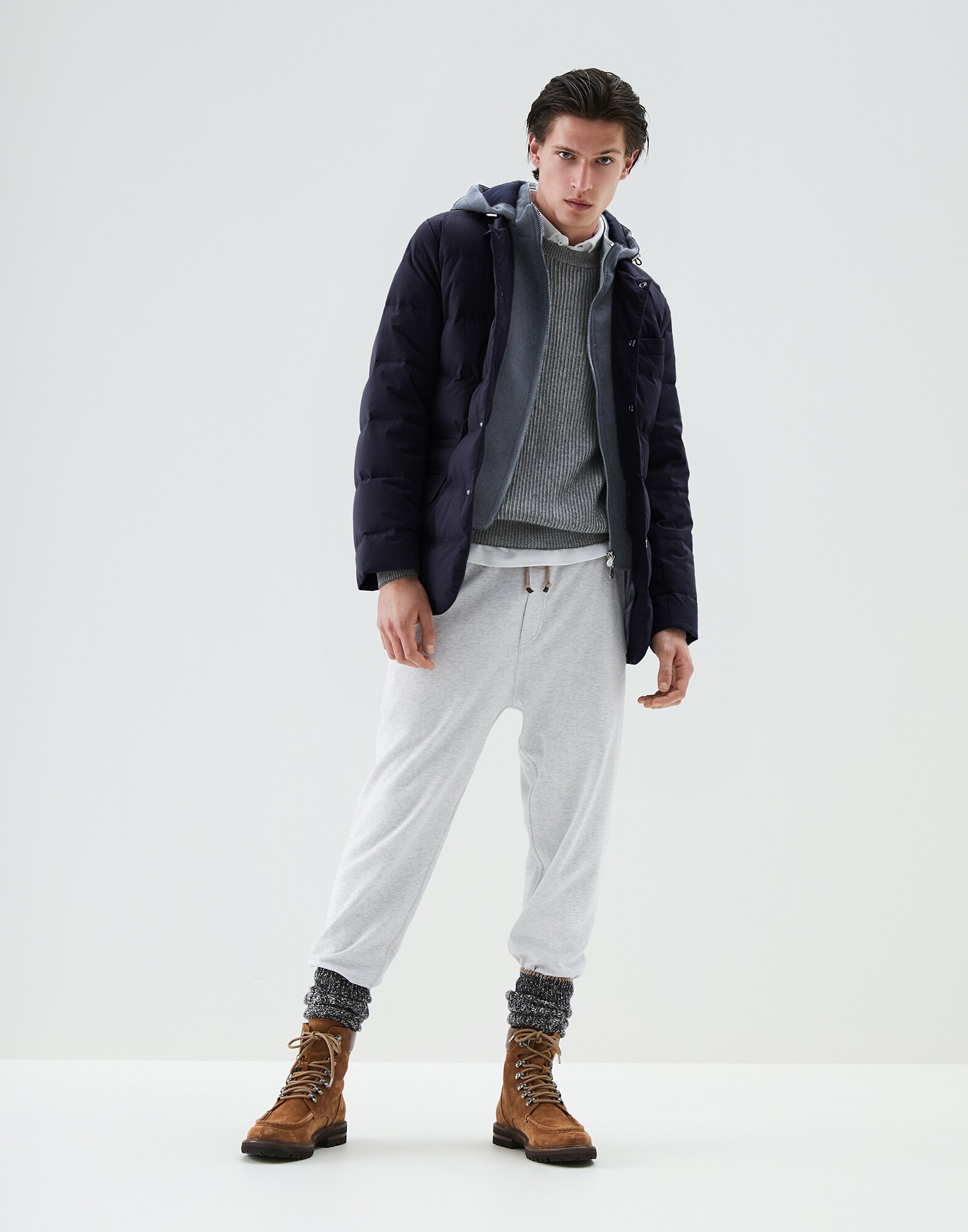 Outerwear Jacket Grey Man 4 - Brunello Cucinelli