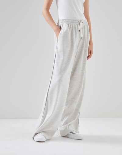 Wide trousers Pearl Grey Woman - Brunello Cucinelli 