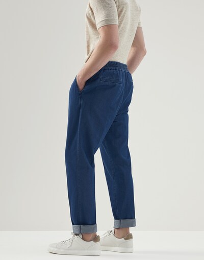 Denim Five-Pocket Trousers - Back view