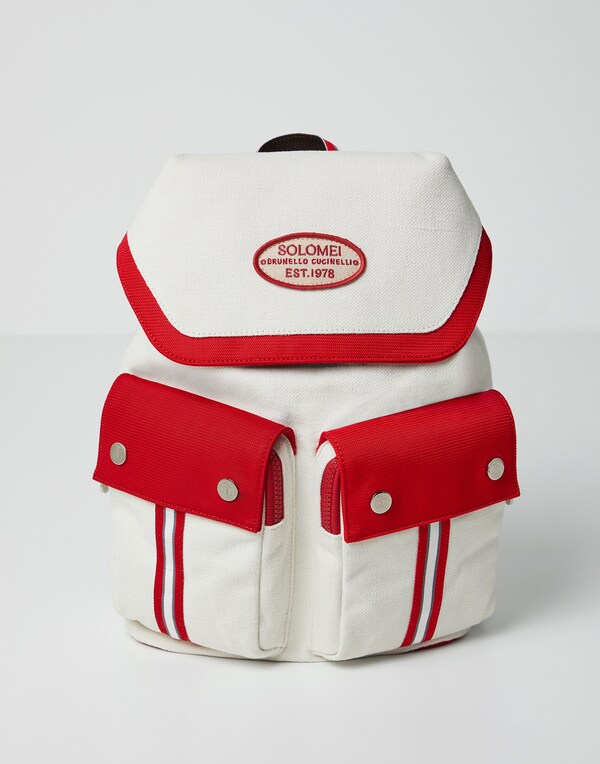 Canvas backpack Off-White Boy - Brunello Cucinelli