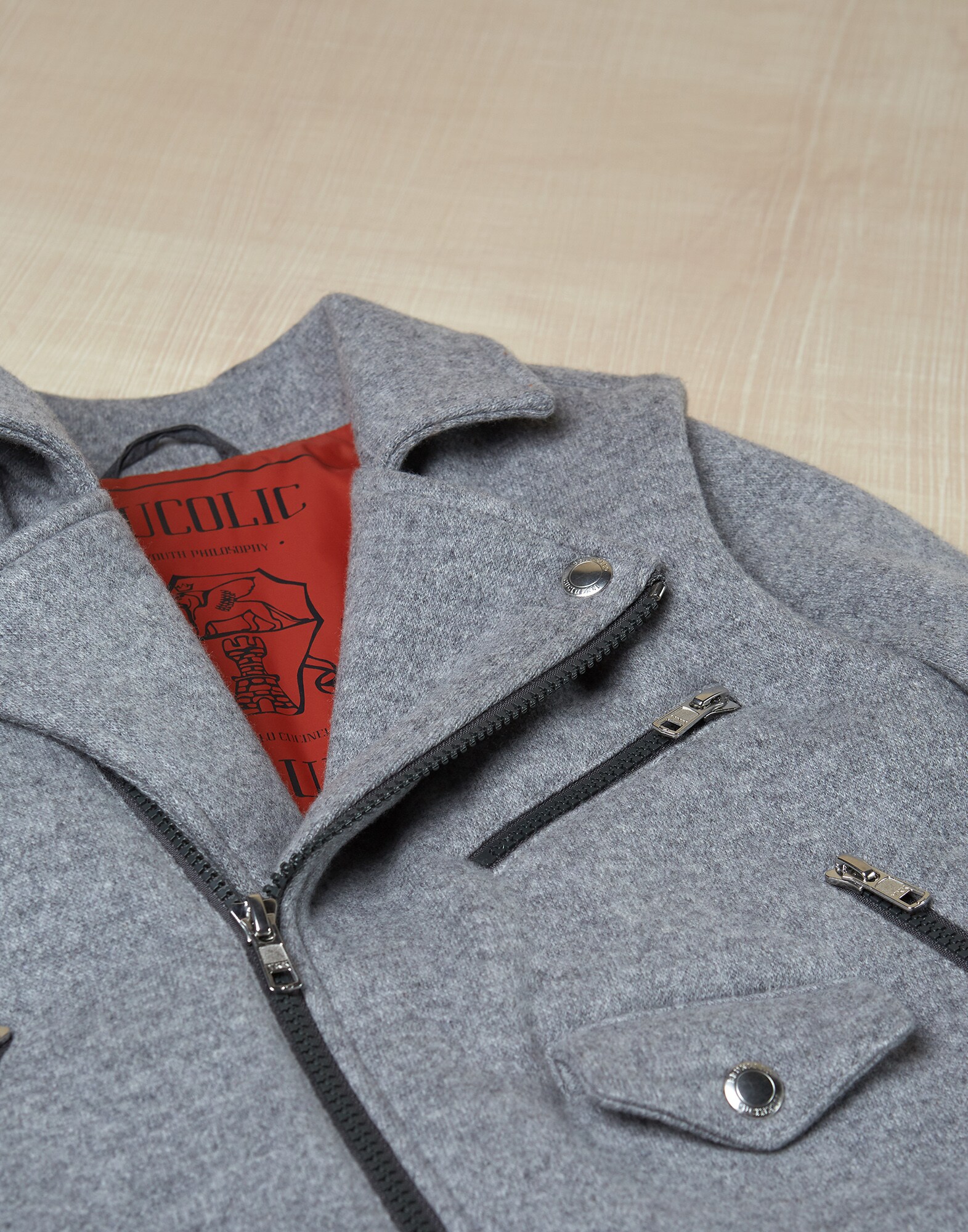 Outerwear Jacket Light Grey Boy 2 - Brunello Cucinelli