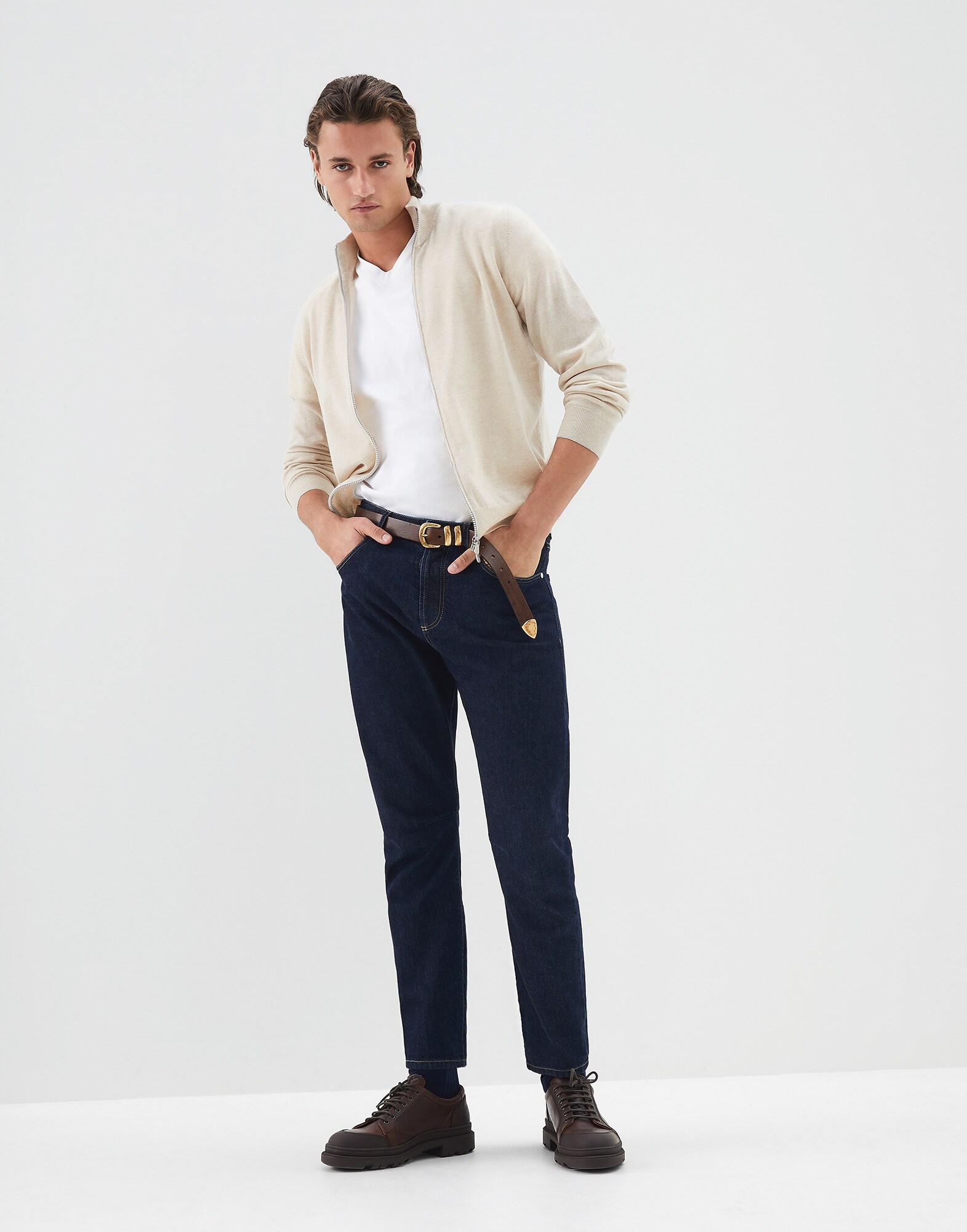 Zip-front Cardigan - Full look