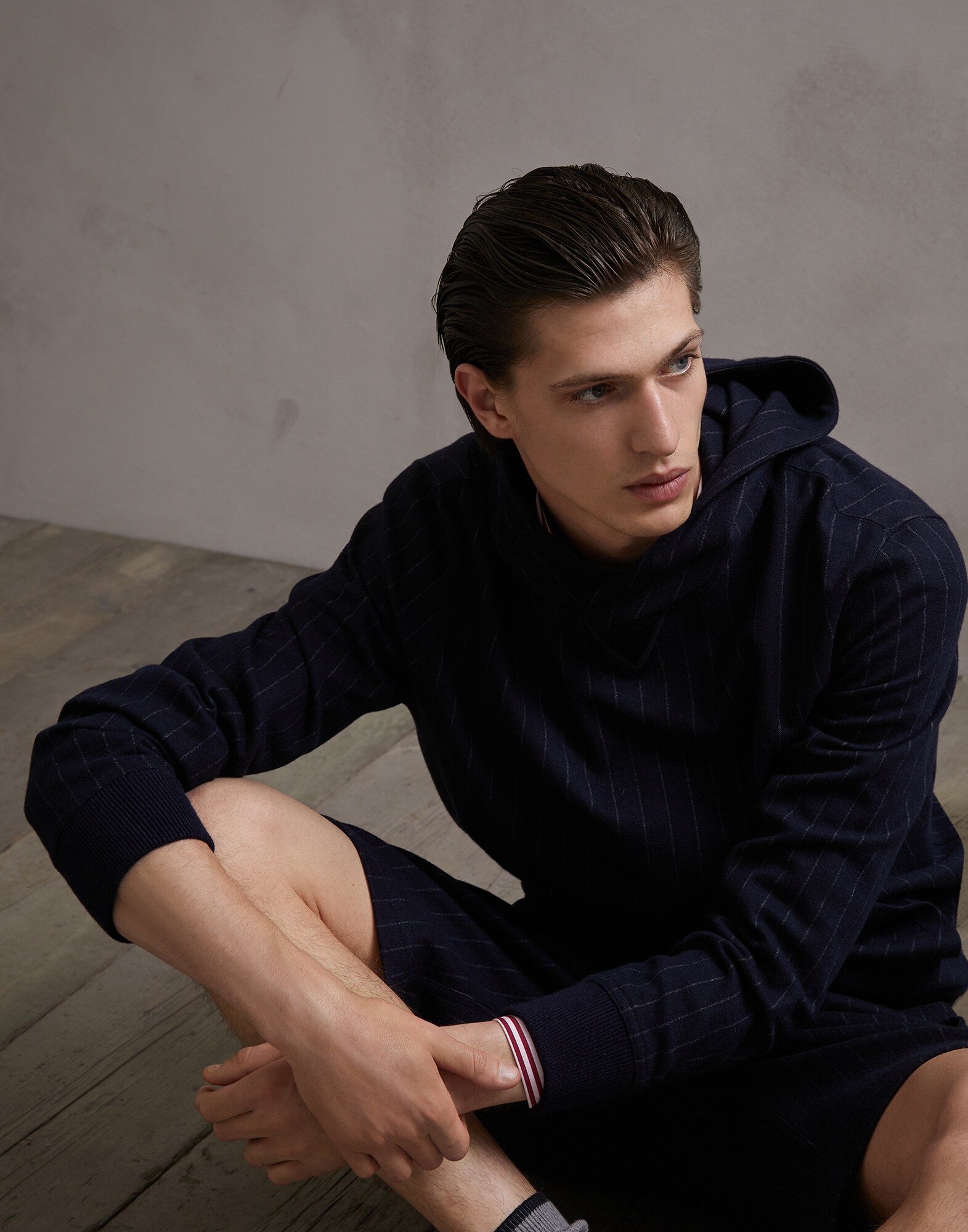 运动衫 海军蓝 男款 4 - Brunello Cucinelli