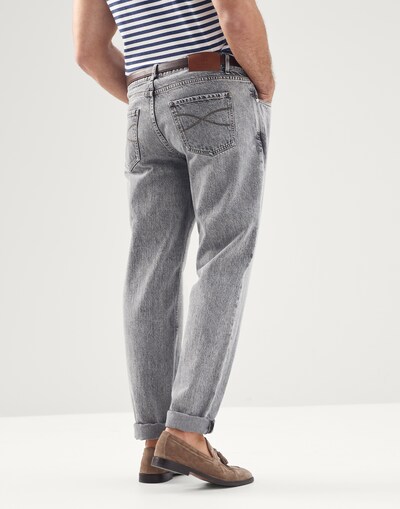 Denim Five-Pocket Trousers - Back view