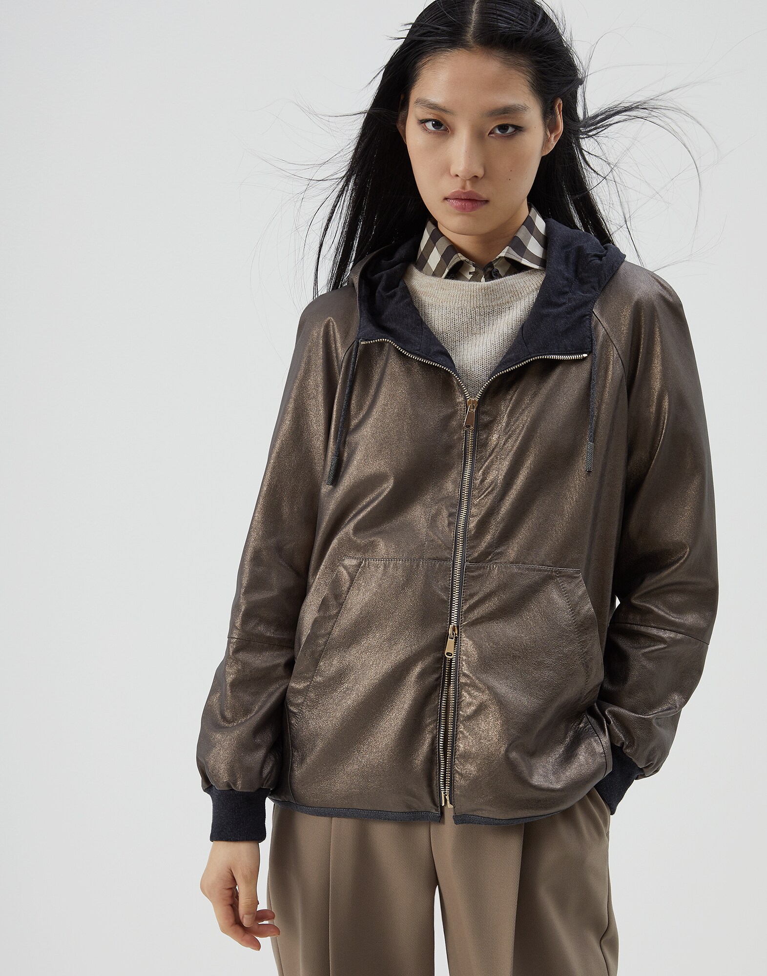 皮革 青铜 女款 1 - Brunello Cucinelli