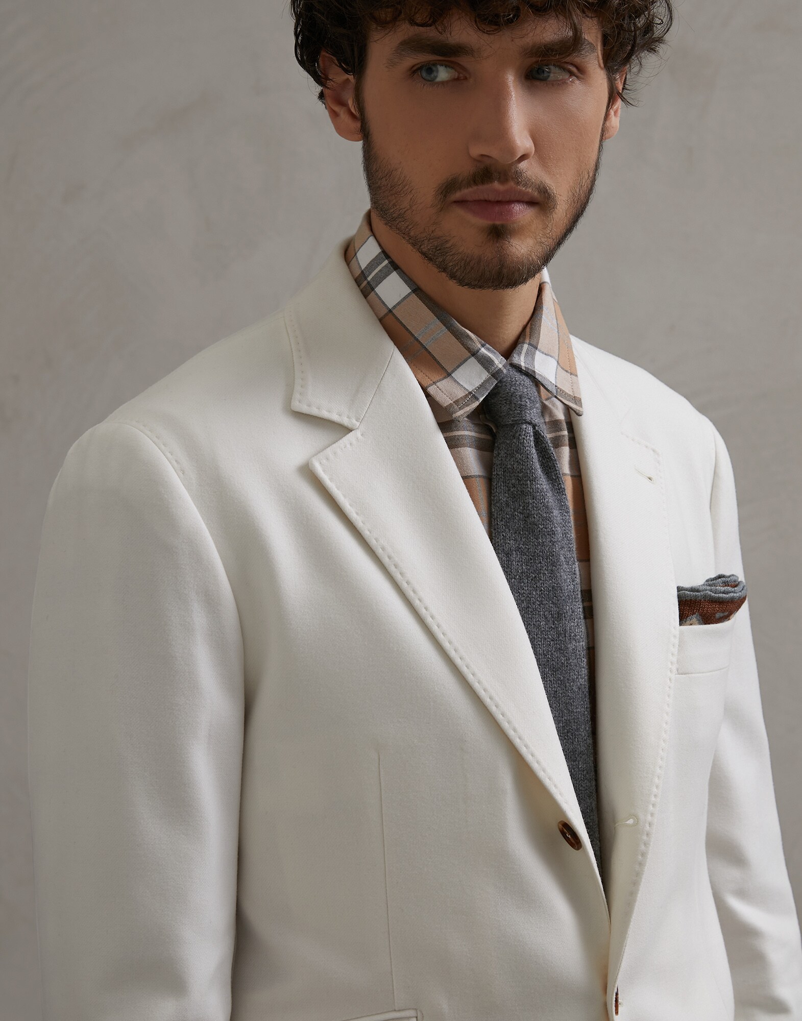 领带 卵石 男款 3 - Brunello Cucinelli