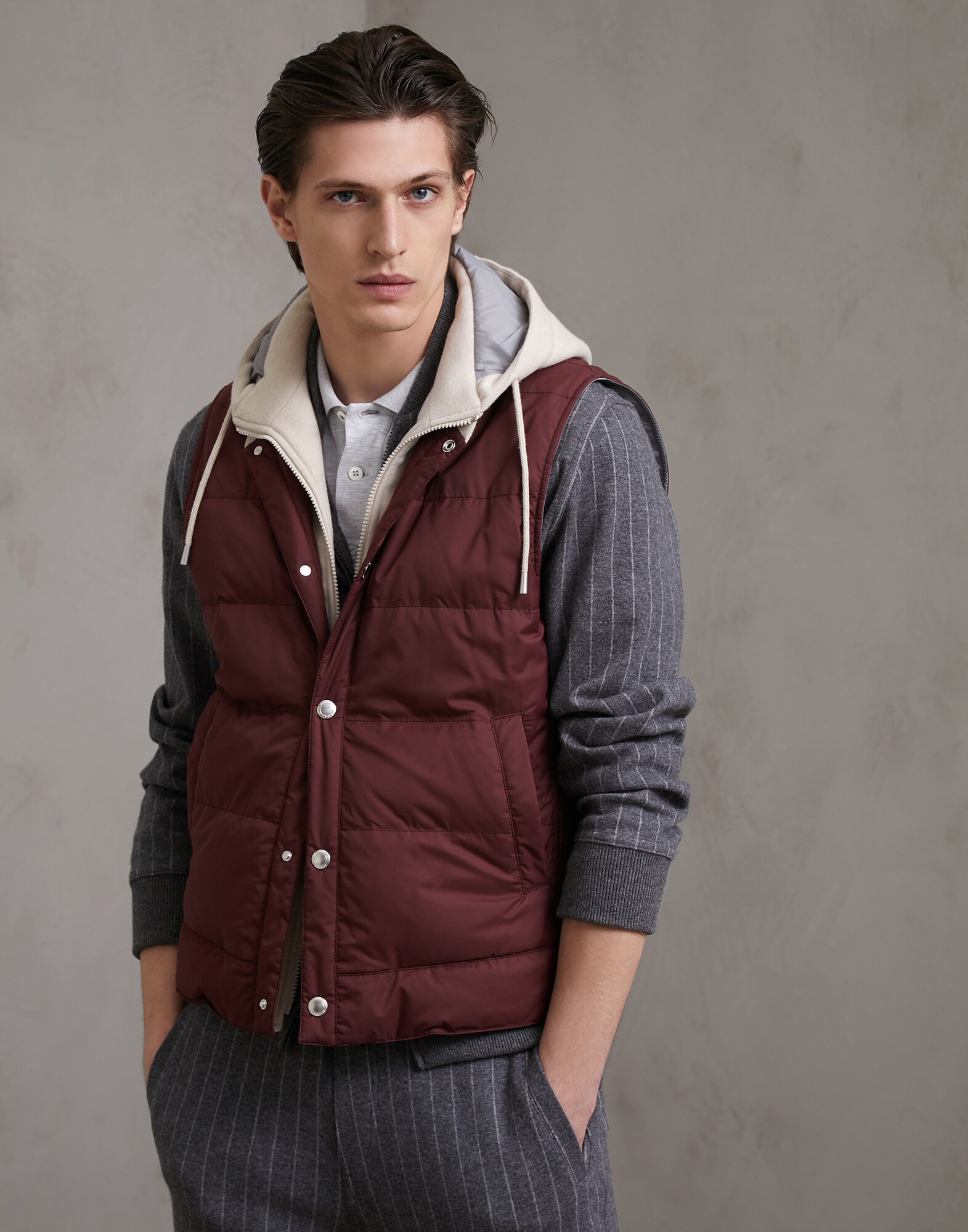 外套 苋菜红 男款 1 - Brunello Cucinelli