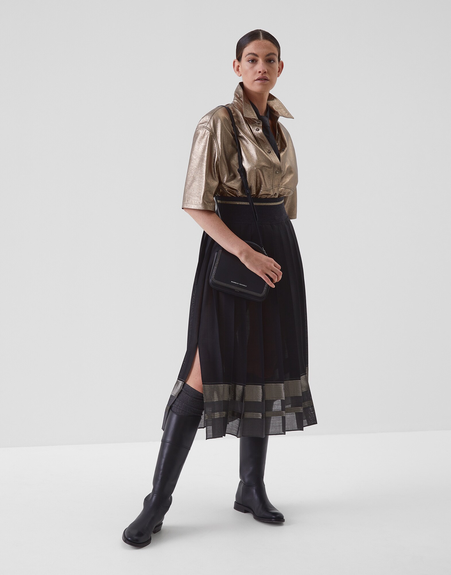 Midi Skirt Lignite Woman 3 - Brunello Cucinelli