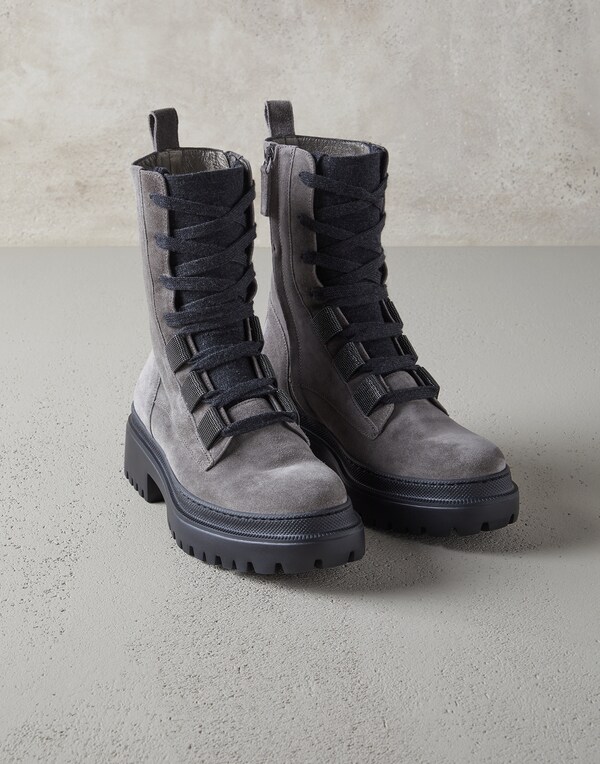 Suede boots Dark Grey Woman - Brunello Cucinelli 