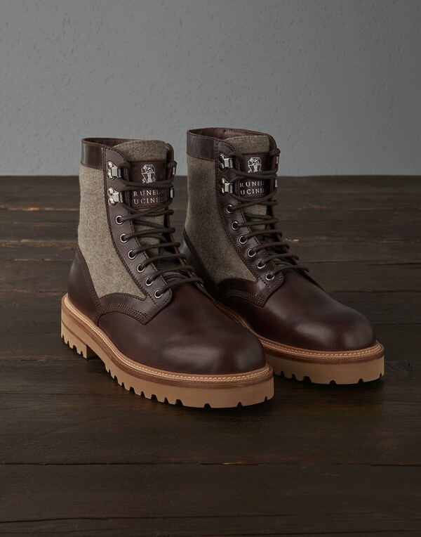 Calfskin boots Brown Man - Brunello Cucinelli 