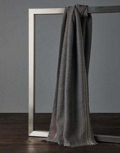 Cashmere and silk scarf Medium Grey Man -
                        Brunello Cucinelli
                    