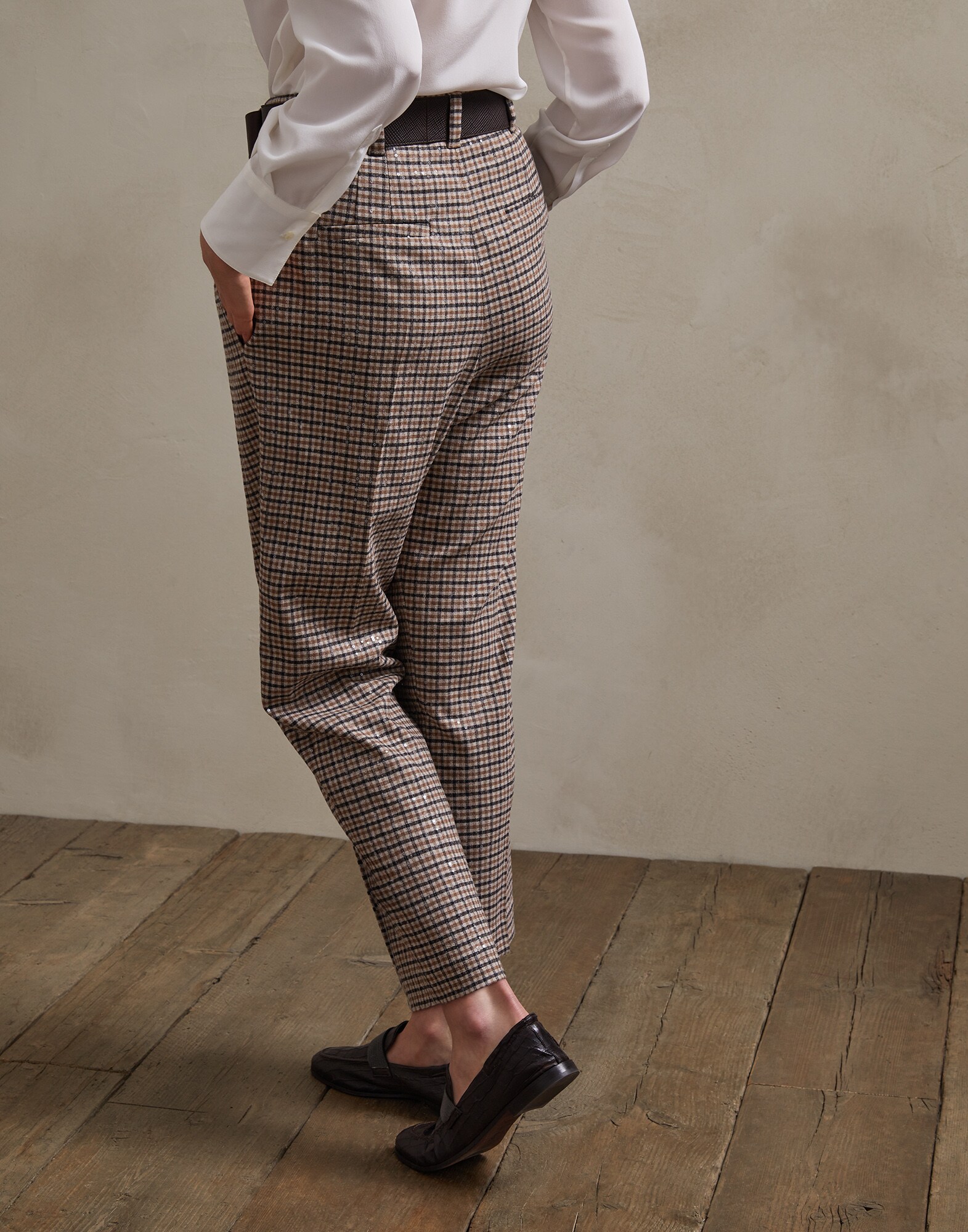 Trousers Beige Woman 1 - Brunello Cucinelli