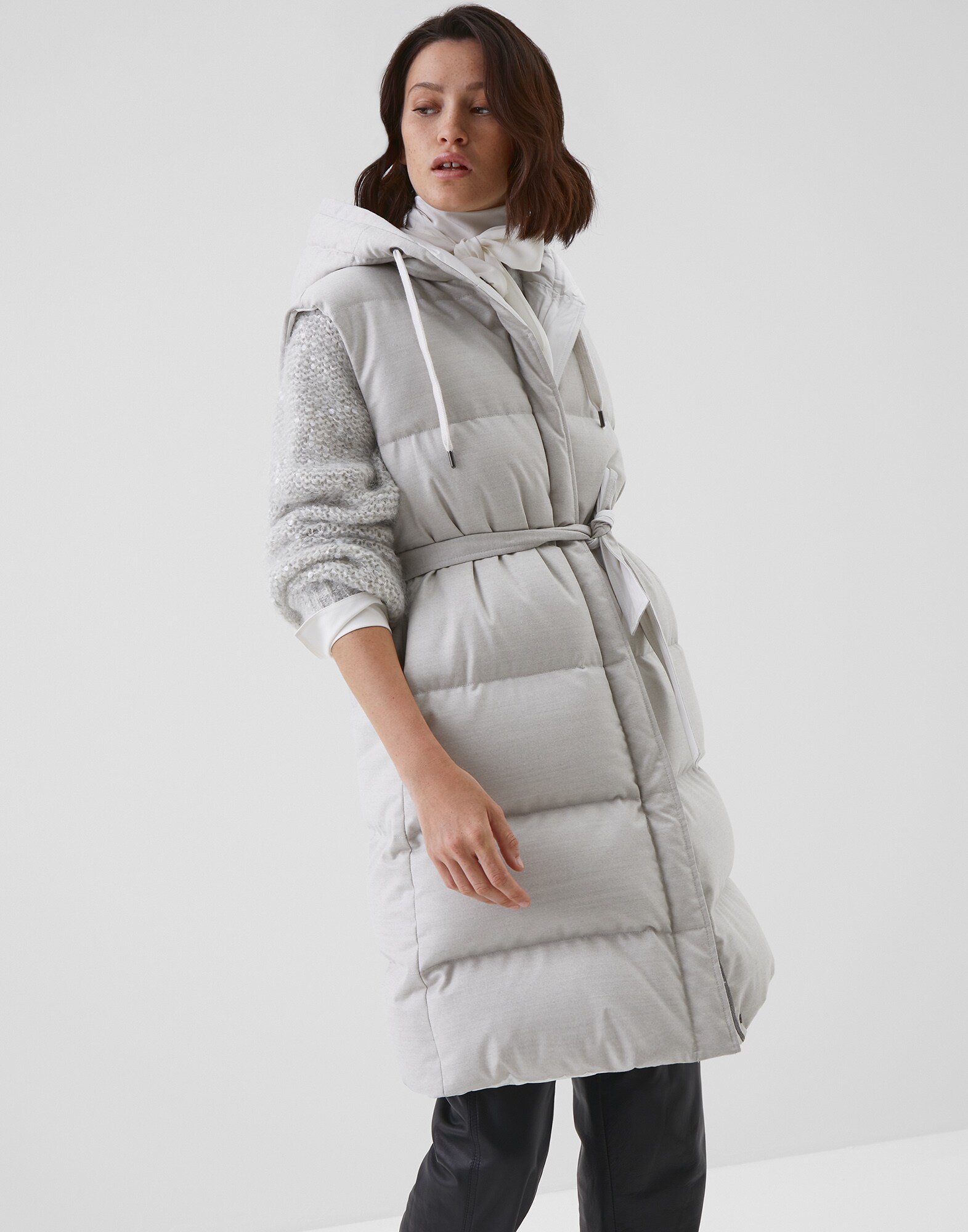 Down Sleeveless Jacket - Front view