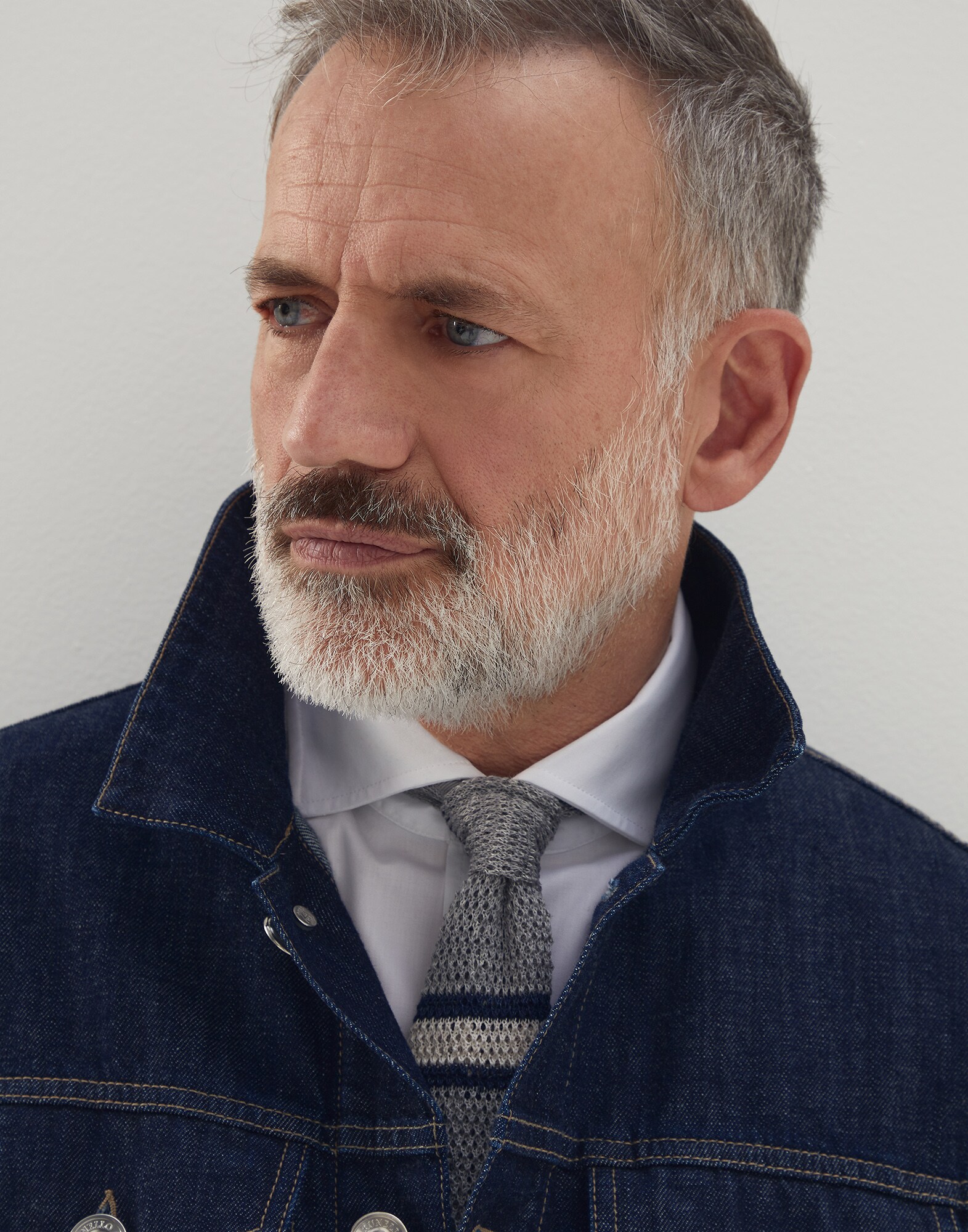 Striped knit tie
                            Grey Man - Brunello Cucinelli
                        