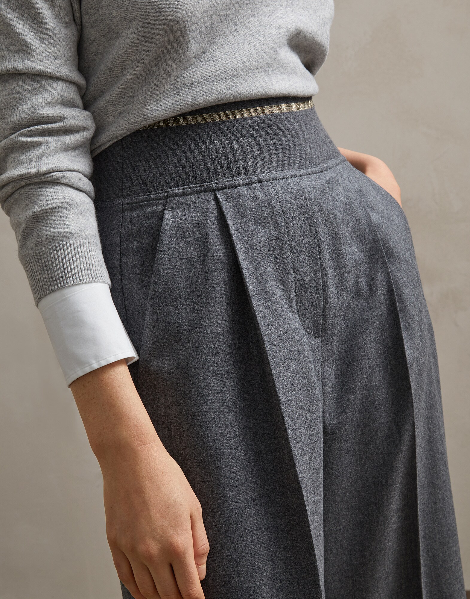 Bermuda Shorts Medium Grey Woman 2 - Brunello Cucinelli