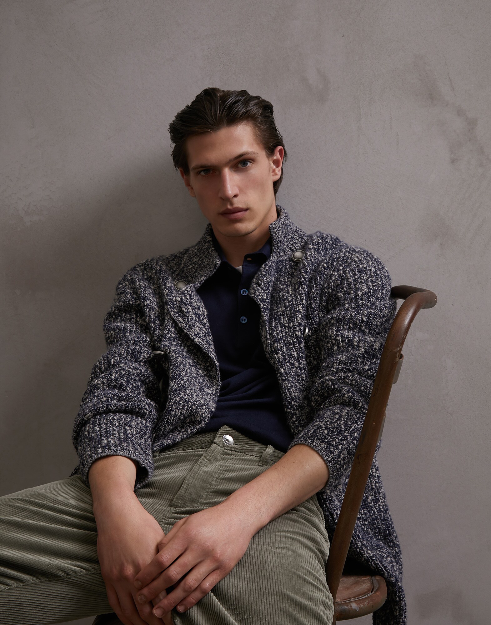 Button-front Cardigan - Editorial view