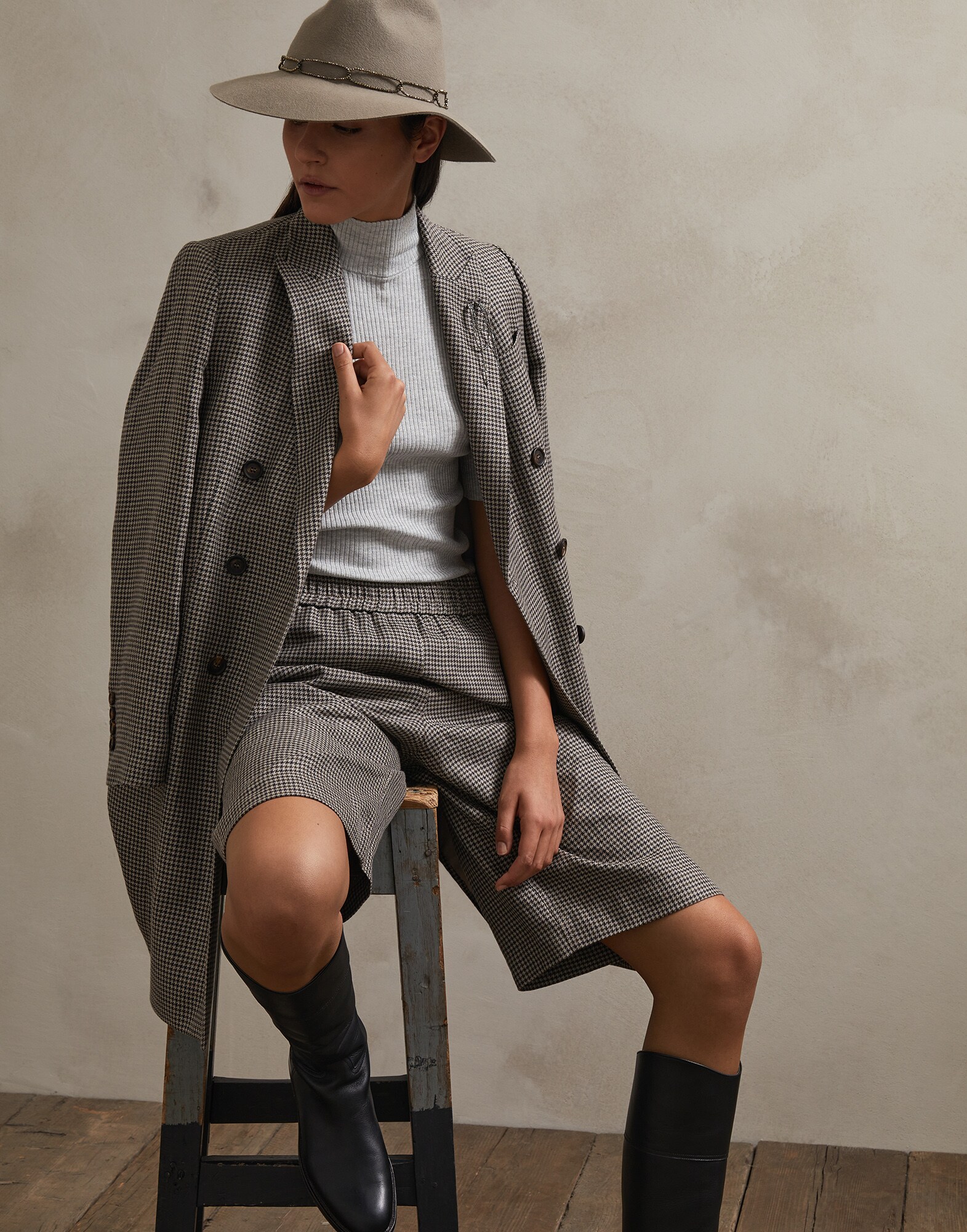 High Neck Sweater Pebble Woman 4 - Brunello Cucinelli