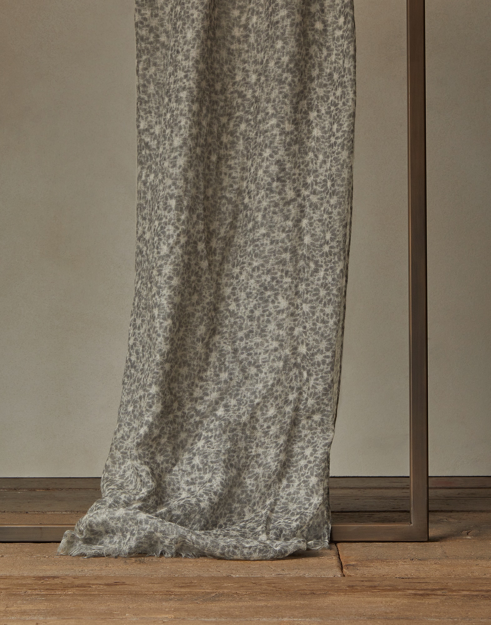图案设计围巾 巴拿马色 女款 1 - Brunello Cucinelli