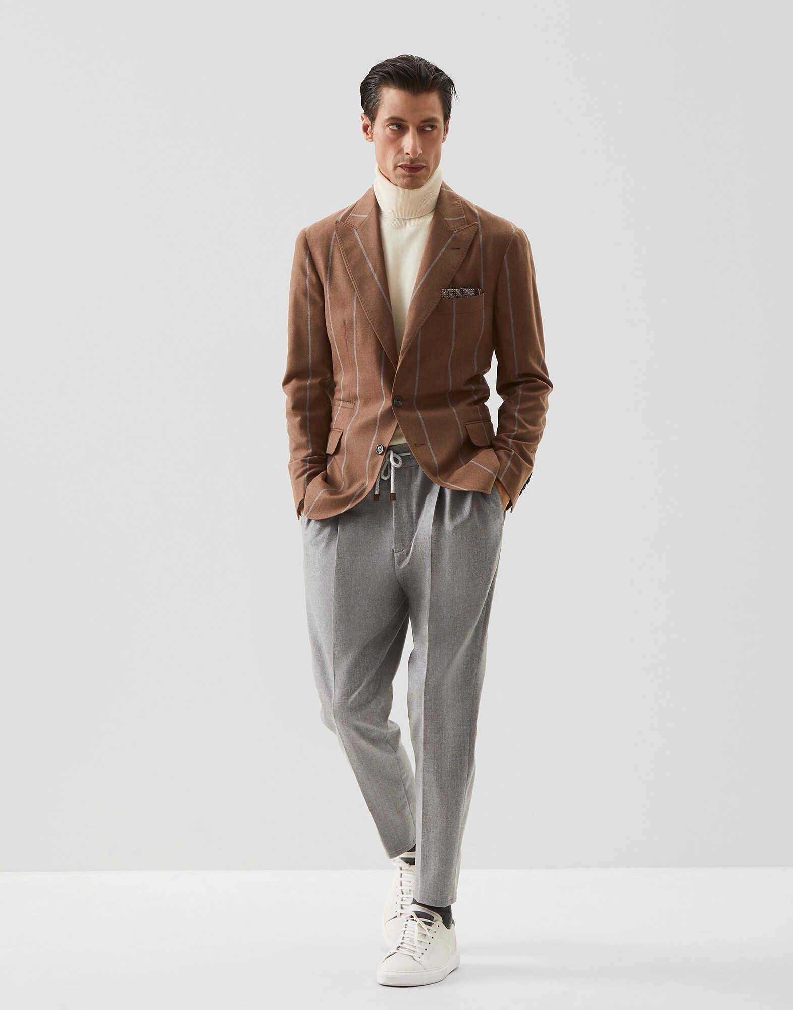 长裤 珠光灰 男款 3 - Brunello Cucinelli