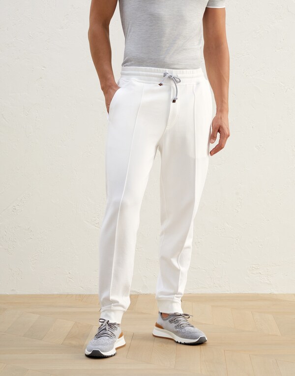 Trousers with crête Off-White Man - Brunello Cucinelli