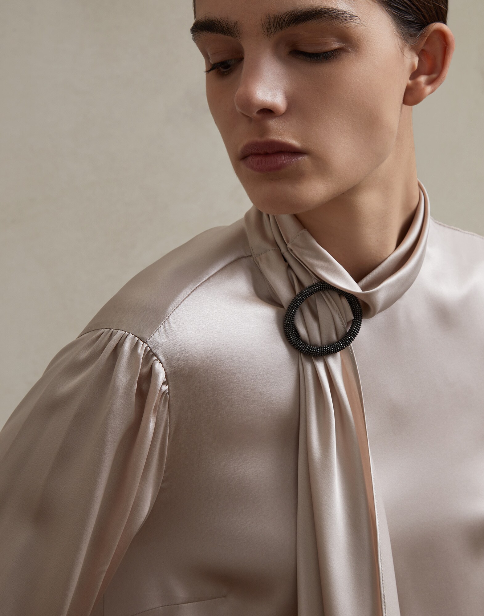 长袖T裇 暖米色 女款 0 - Brunello Cucinelli