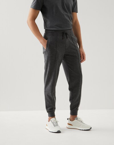 Cashmere double jersey trousers Lead Man - Brunello Cucinelli