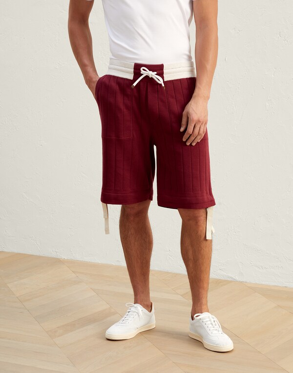 Knitted Bermuda shorts Bordeaux Man - Brunello Cucinelli