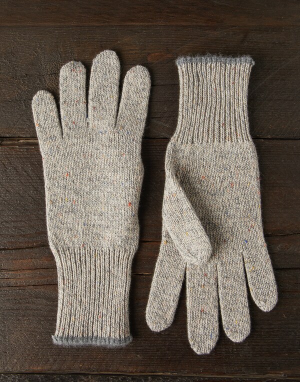 Cashmere gloves Beige Man - Brunello Cucinelli 