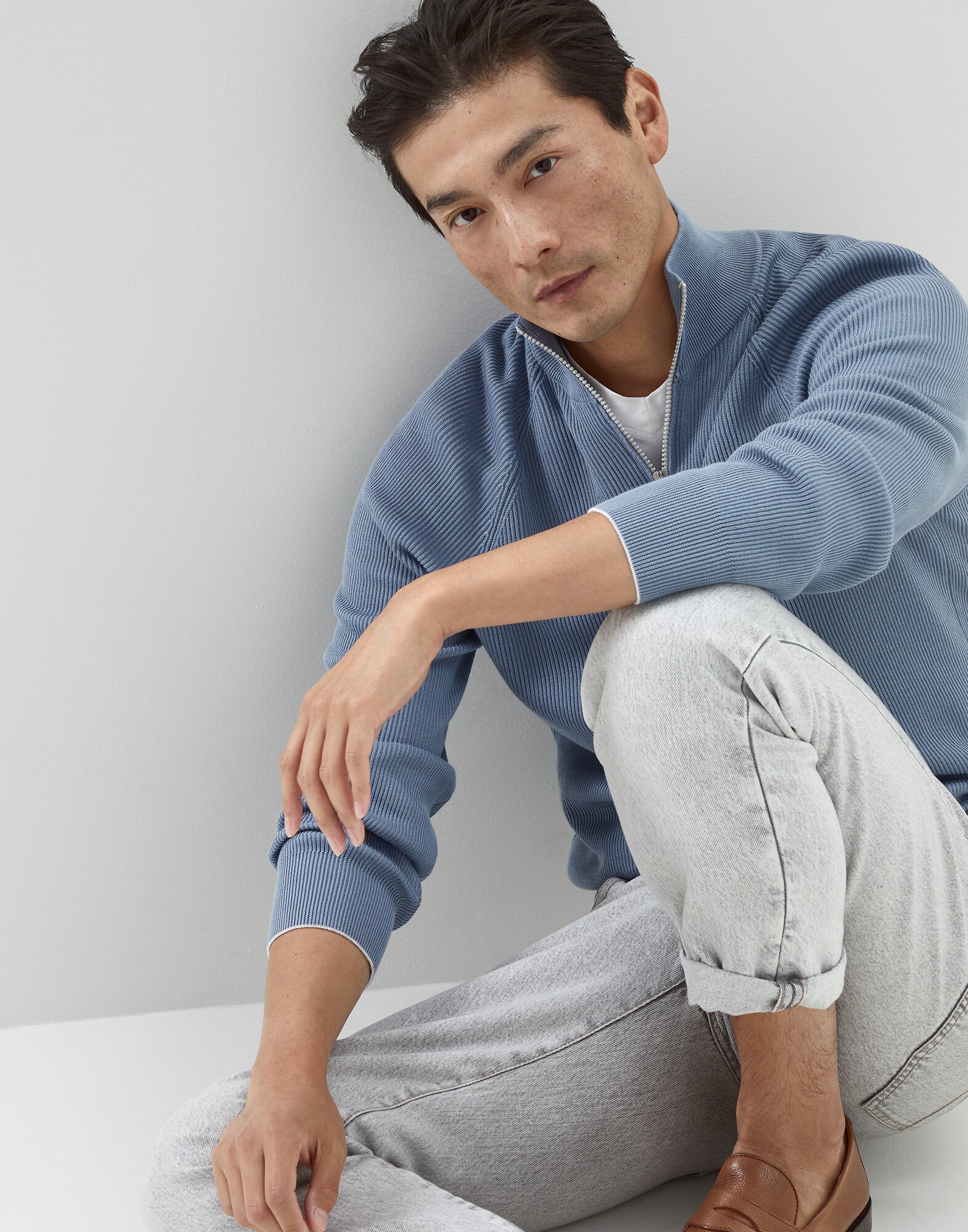 Zip Neck Sweater - Editorial view