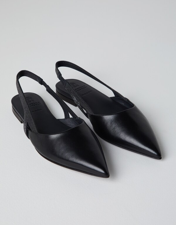 软纳帕皮平底鞋 黑色 女款 - Brunello Cucinelli 