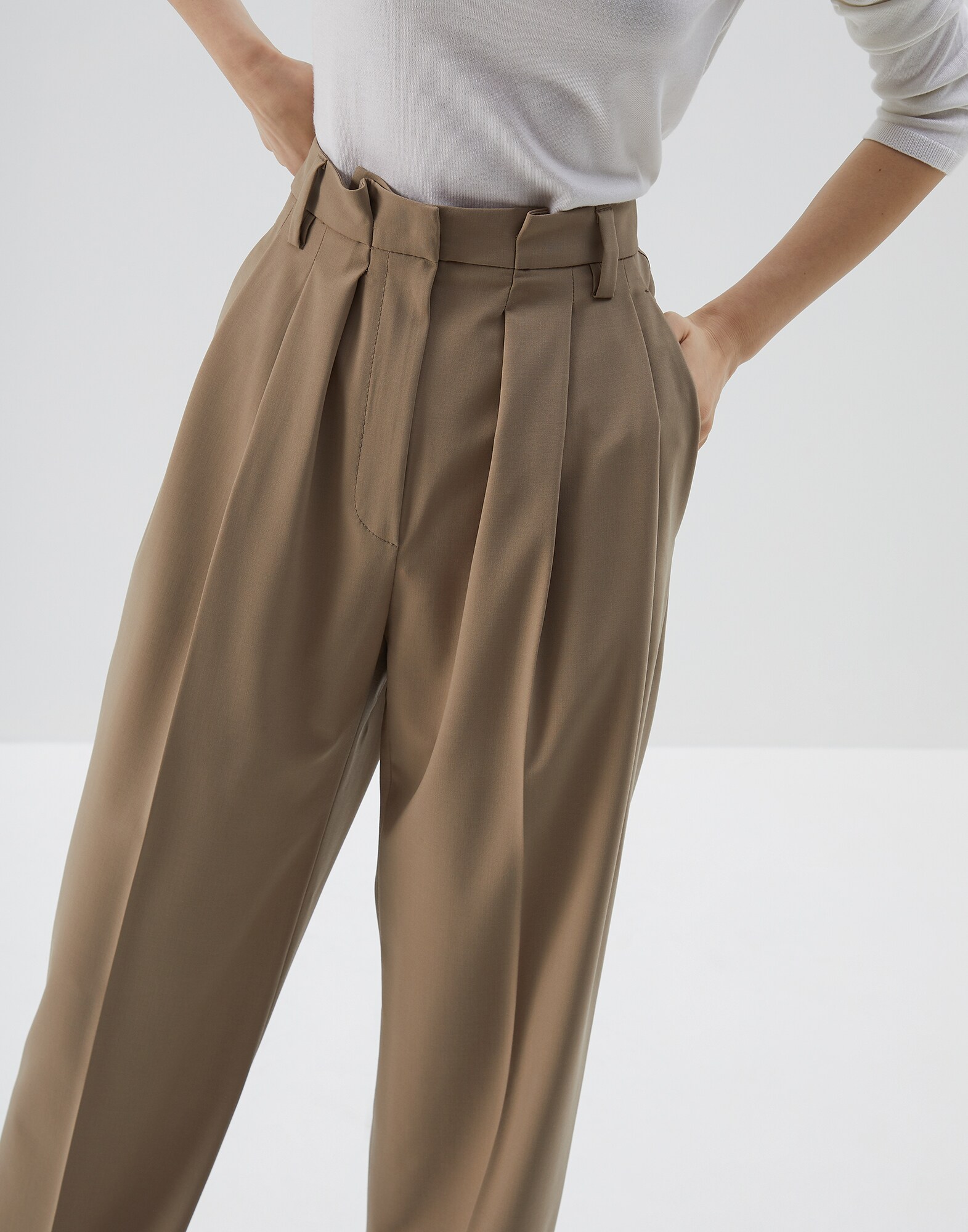 Trousers Brown Woman 2 - Brunello Cucinelli
