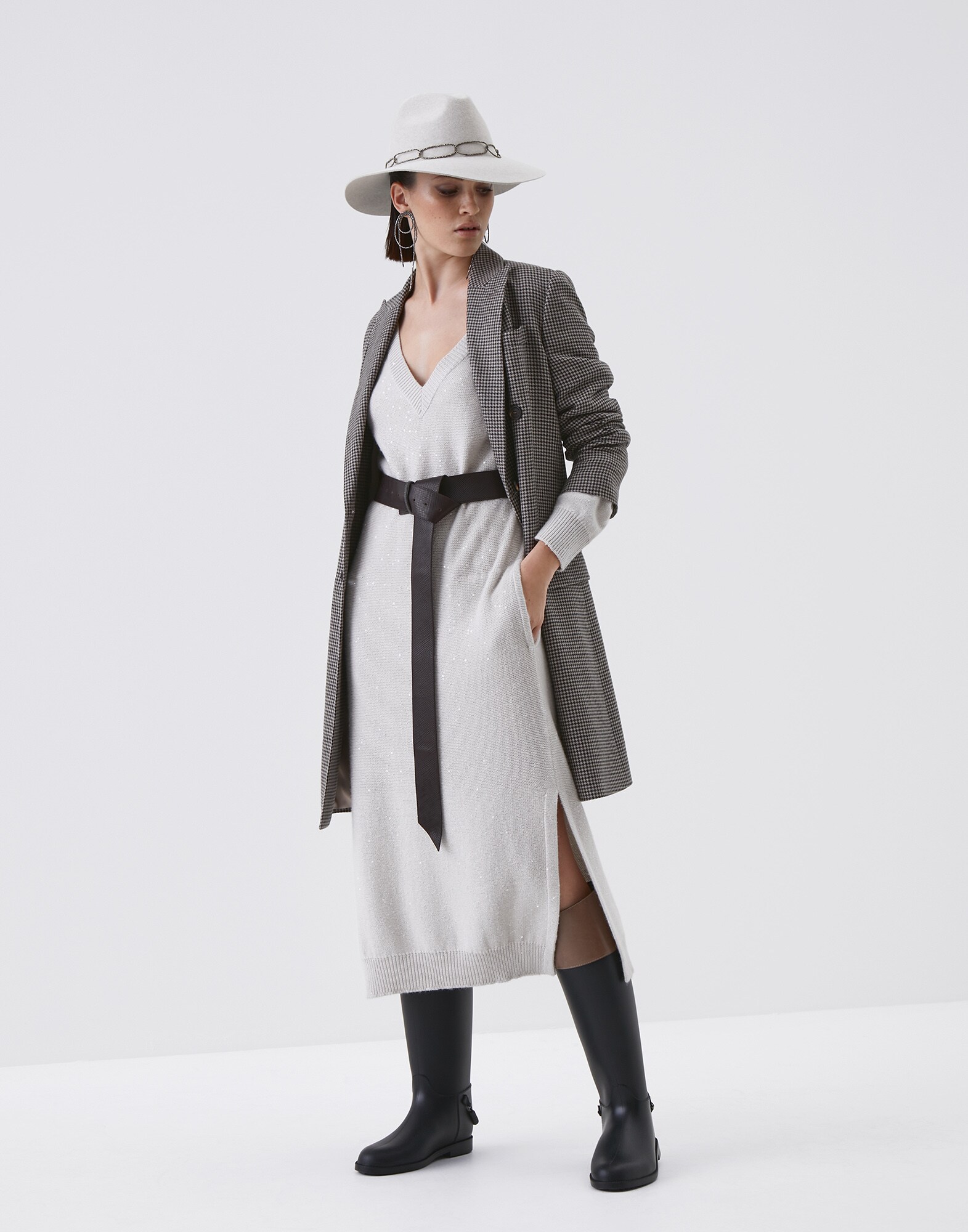 Trousers Milk Woman 3 - Brunello Cucinelli
