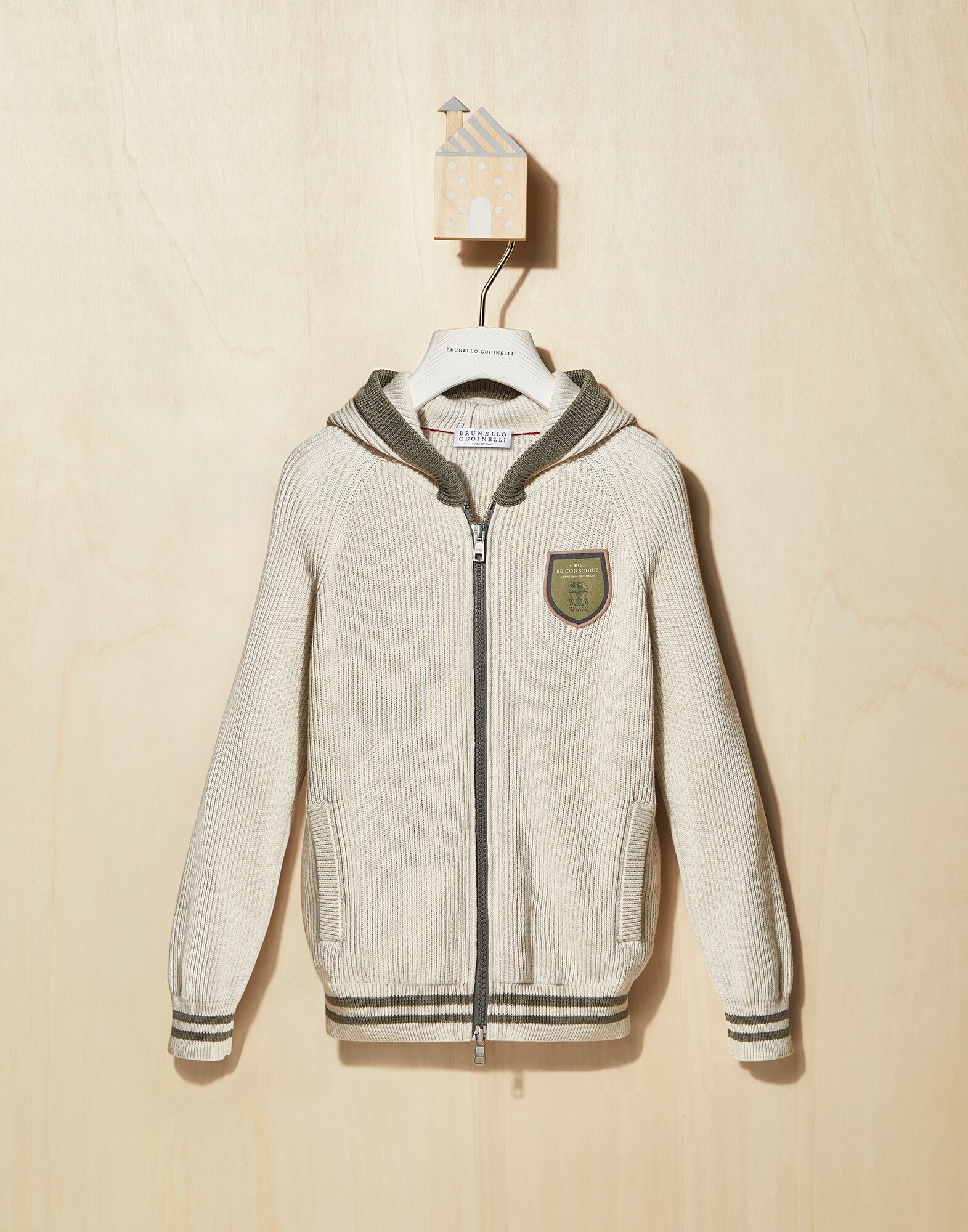 Hooded Cardigan - Front view