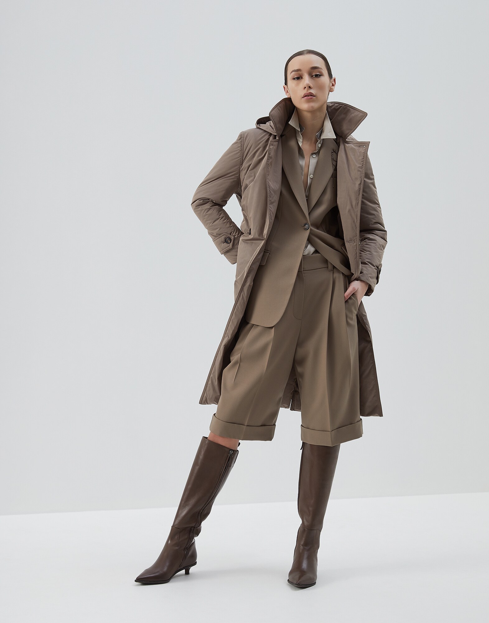 Bermuda Shorts Brown Woman 3 - Brunello Cucinelli