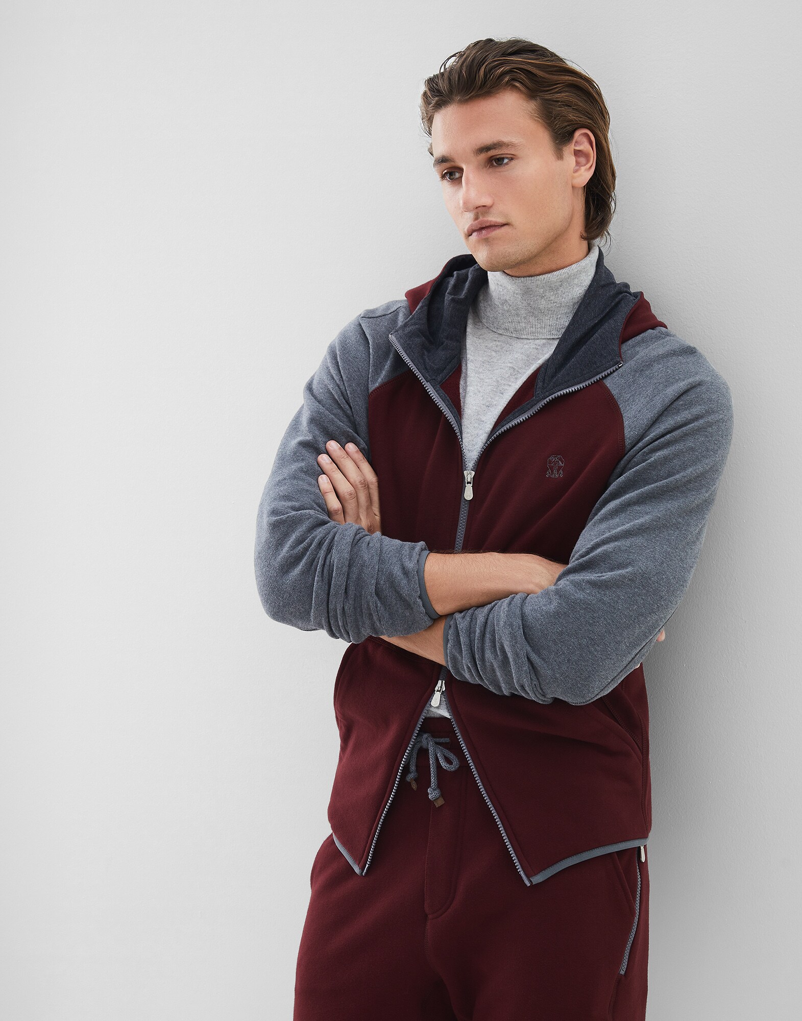 Sweatshirt Amaranth Red Man 0 - Brunello Cucinelli