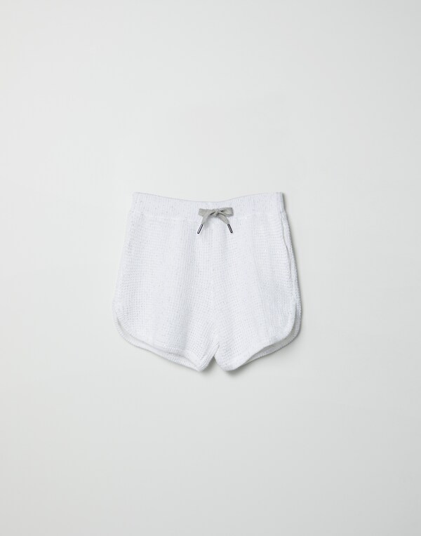 针织短裤 白色 女童 - Brunello Cucinelli