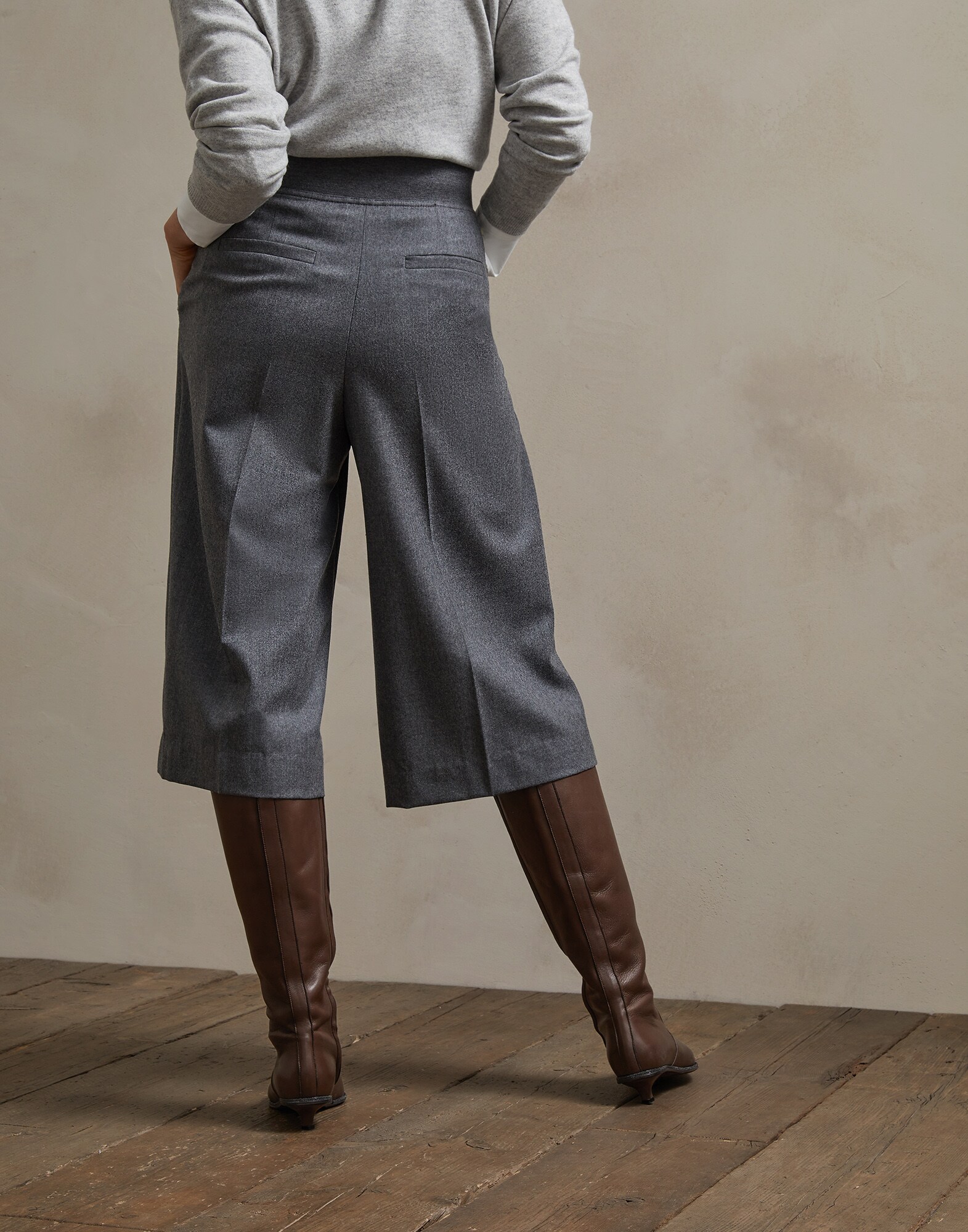 Bermuda Shorts Medium Grey Woman 1 - Brunello Cucinelli