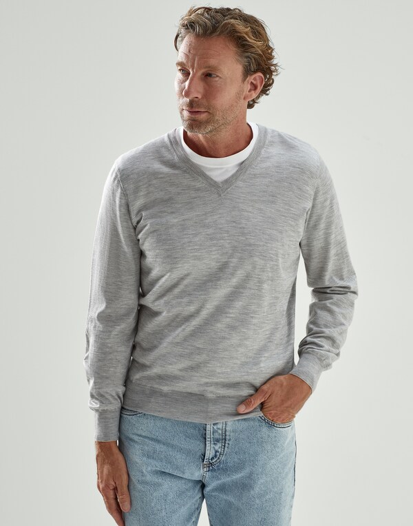 Cashmere and silk sweater Pebble Man - Brunello Cucinelli