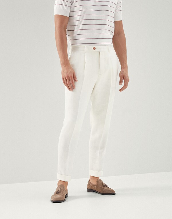 Leisure fit trousers with pleats Off-White Man - Brunello Cucinelli 