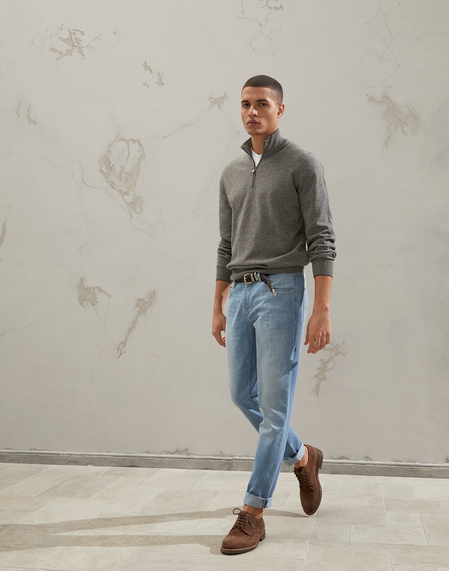 Zip Neck Sweater - Full look
