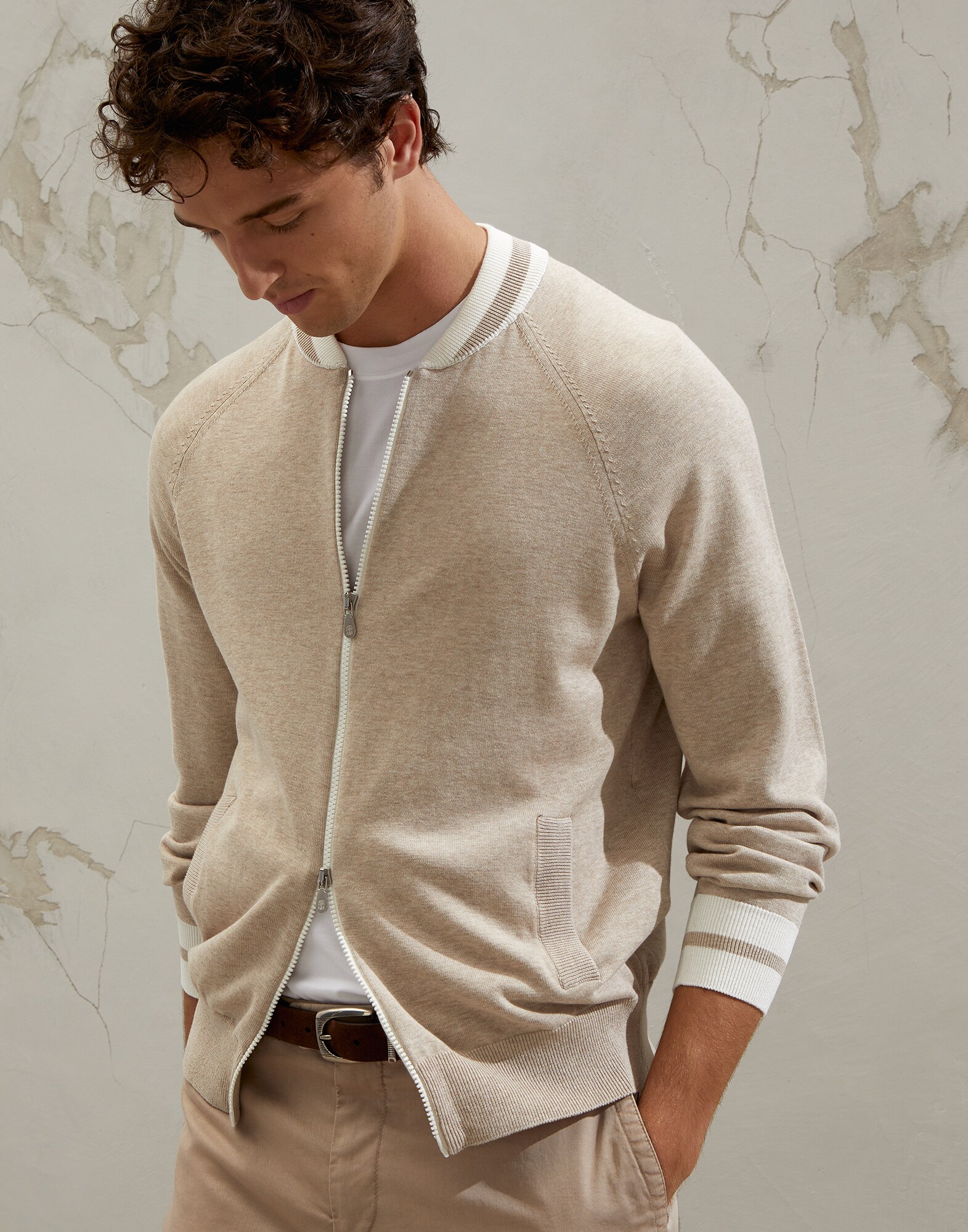 Zip-front Cardigan - Front view