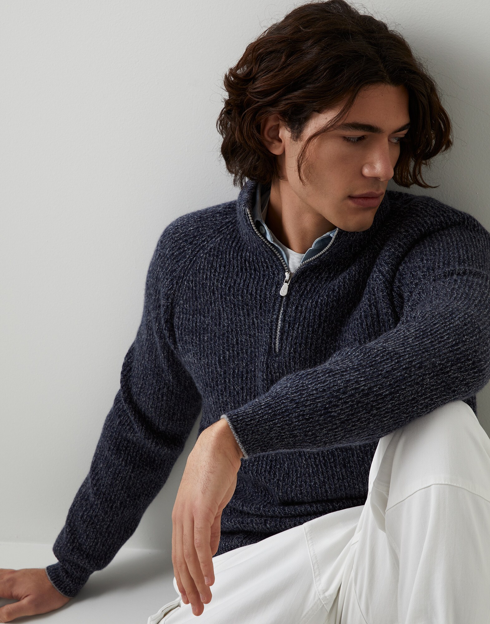 Zip Neck Sweater - Editorial view