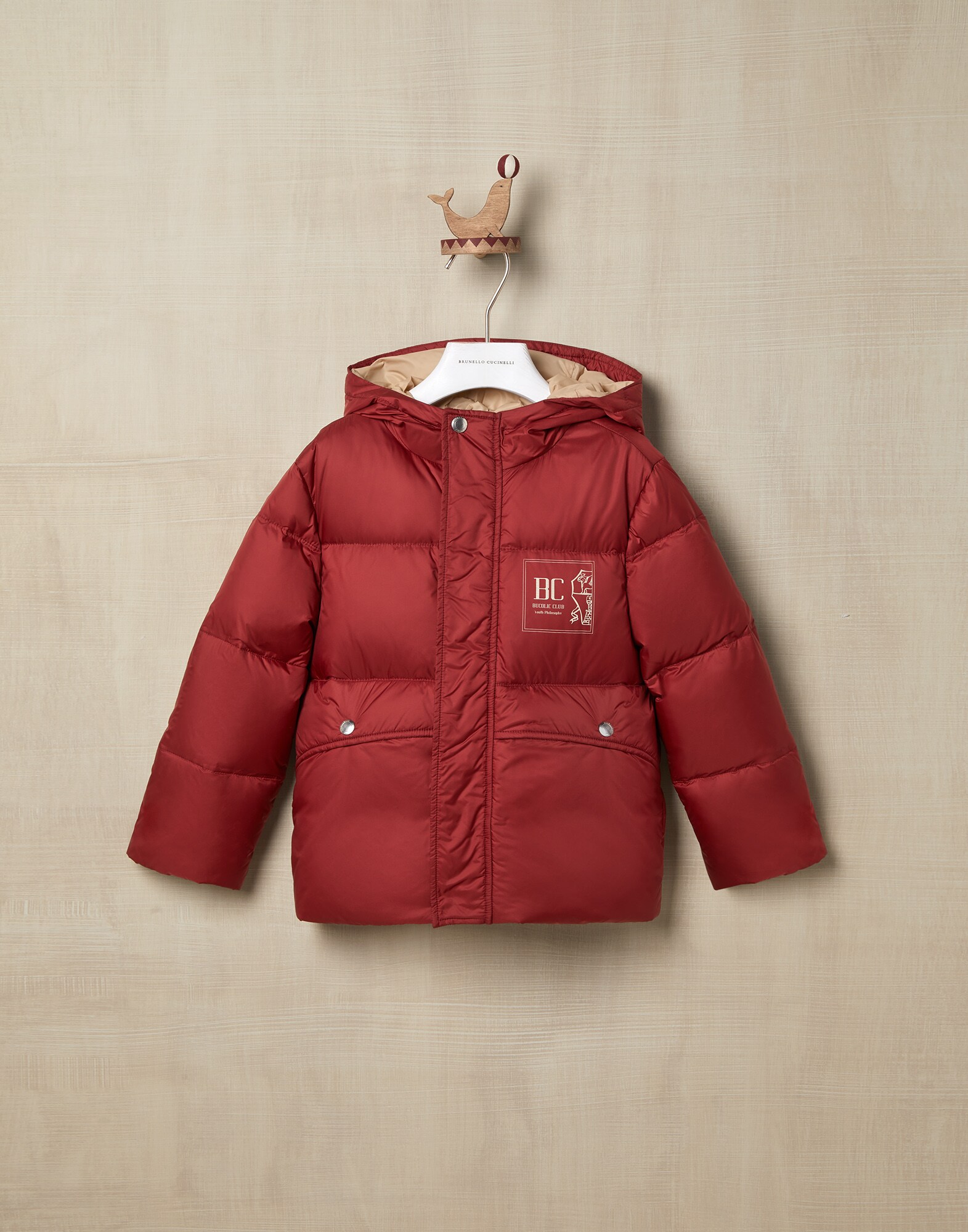 Down Jacket Red Boy 0 - Brunello Cucinelli