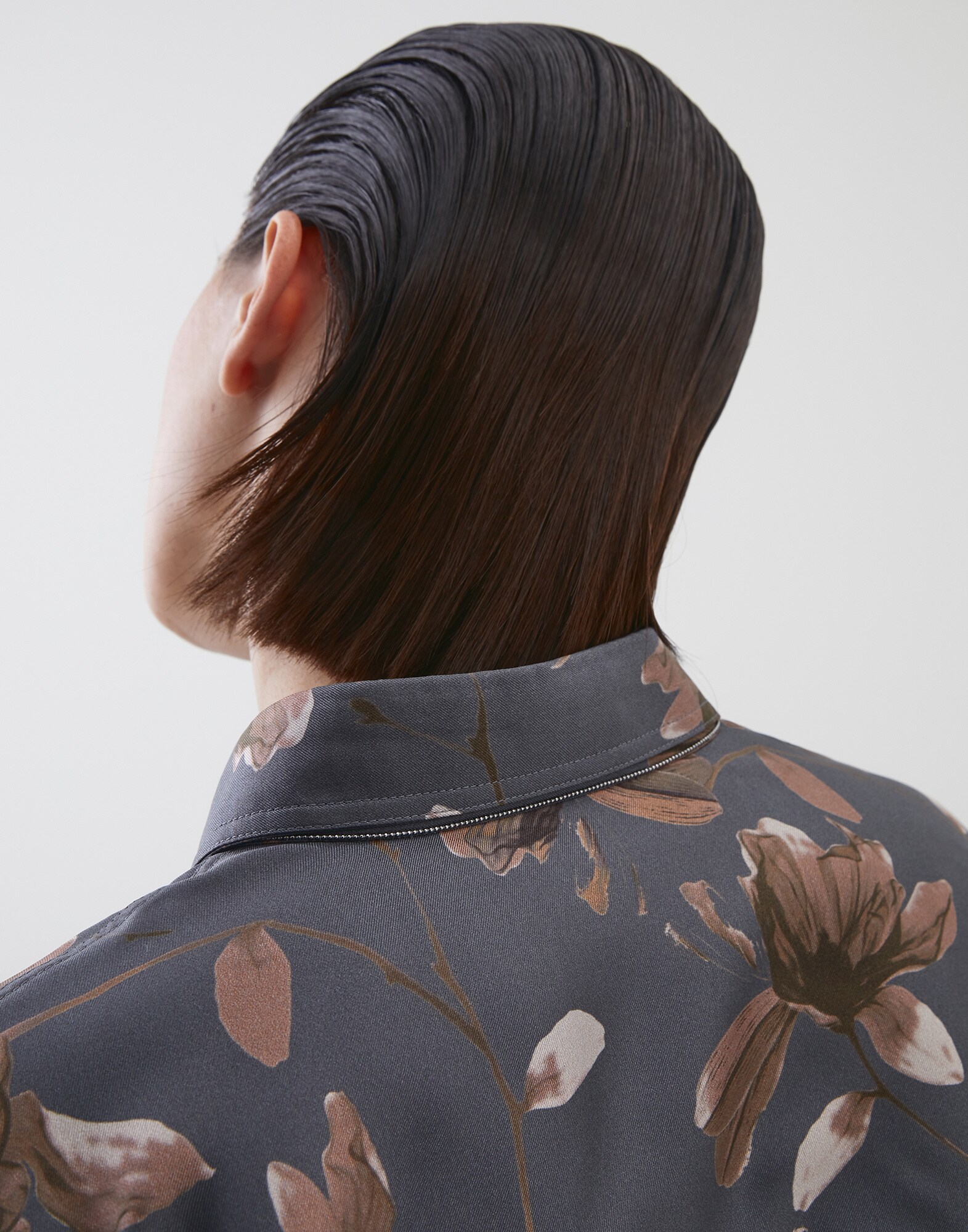 Silk Shirt Dark Grey Woman 3 - Brunello Cucinelli