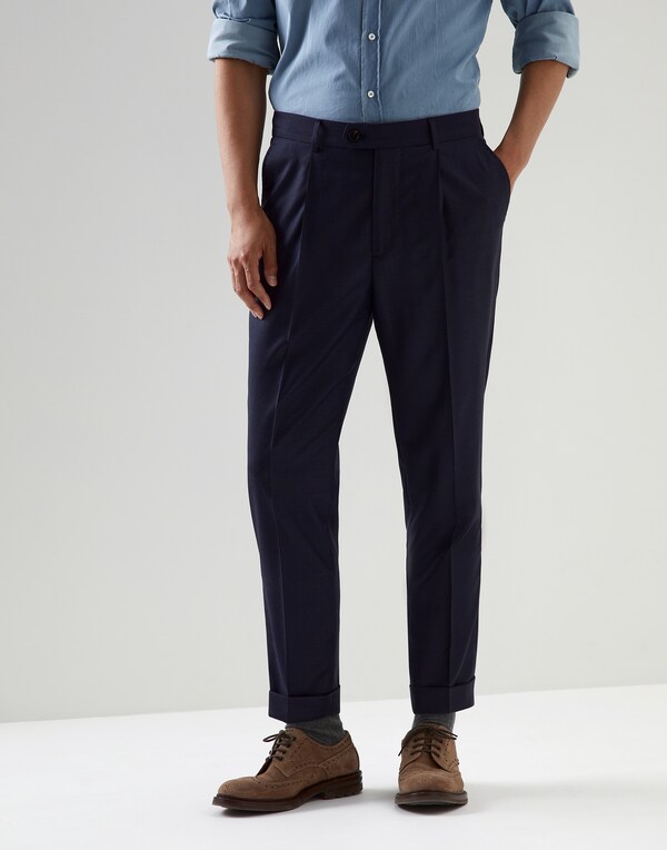 Prince of Wales trousers Blue Man - Brunello Cucinelli 
